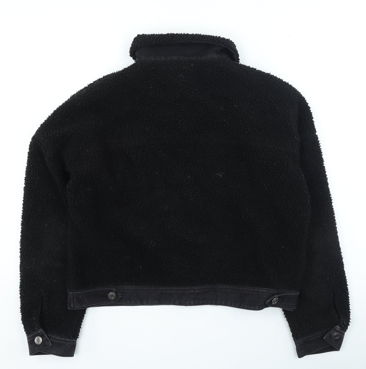 Denim & Co. Womens Black Jacket Size 12 Button