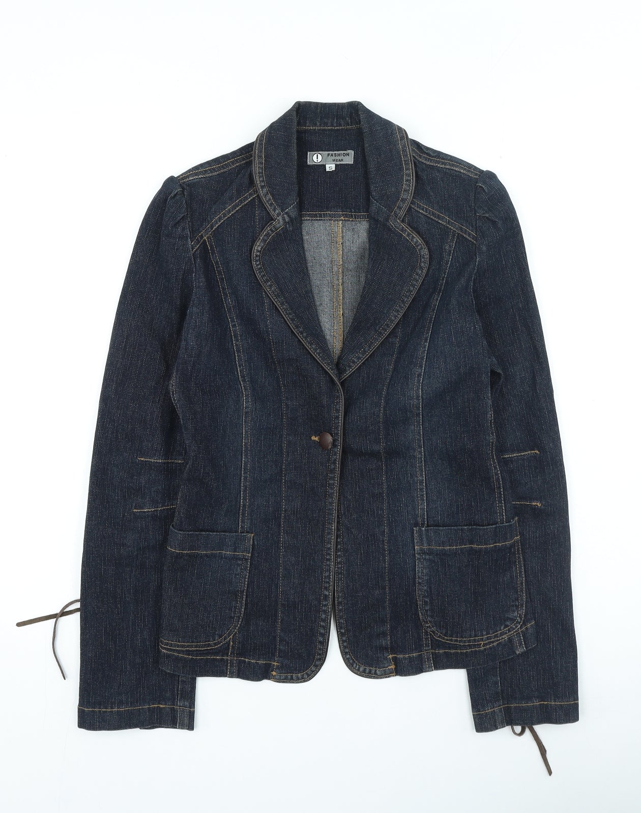 Fashion Wear Womens Blue Jacket Size S Button