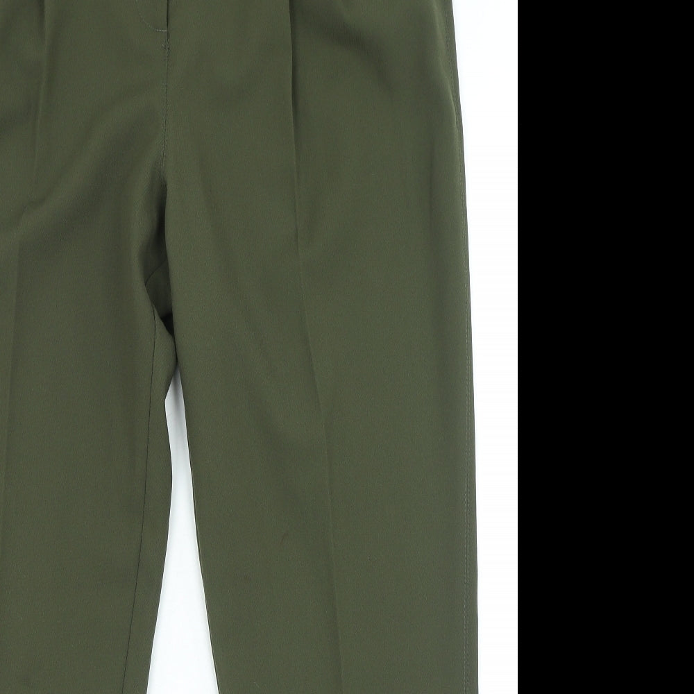George Womens Green Polyester Trousers Size 16 L28 in Regular Zip