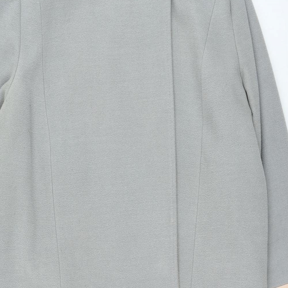 Very Womens Grey Overcoat Coat Size 12 Snap