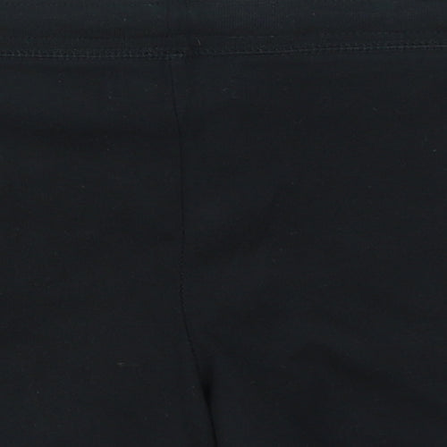 Papaya Womens Black Polyester Sweat Shorts Size 12 L4 in Regular Drawstring