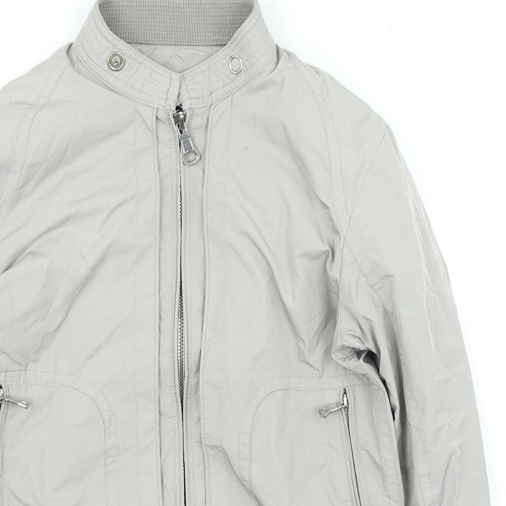 Zara Mens Grey Bomber Jacket Jacket Size M Zip