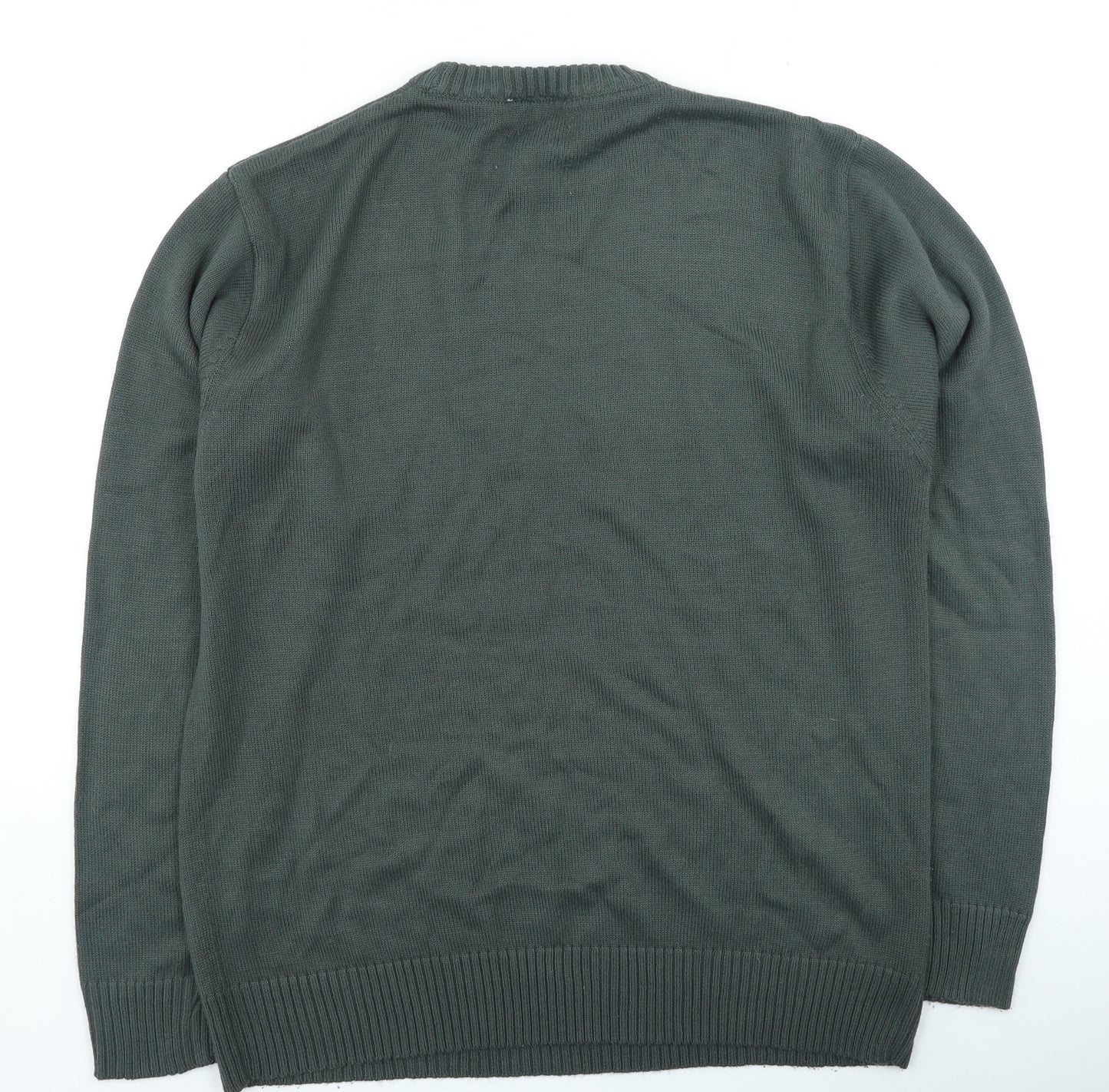 Ralph Lauren Mens Grey Round Neck Acrylic Pullover Jumper Size XL