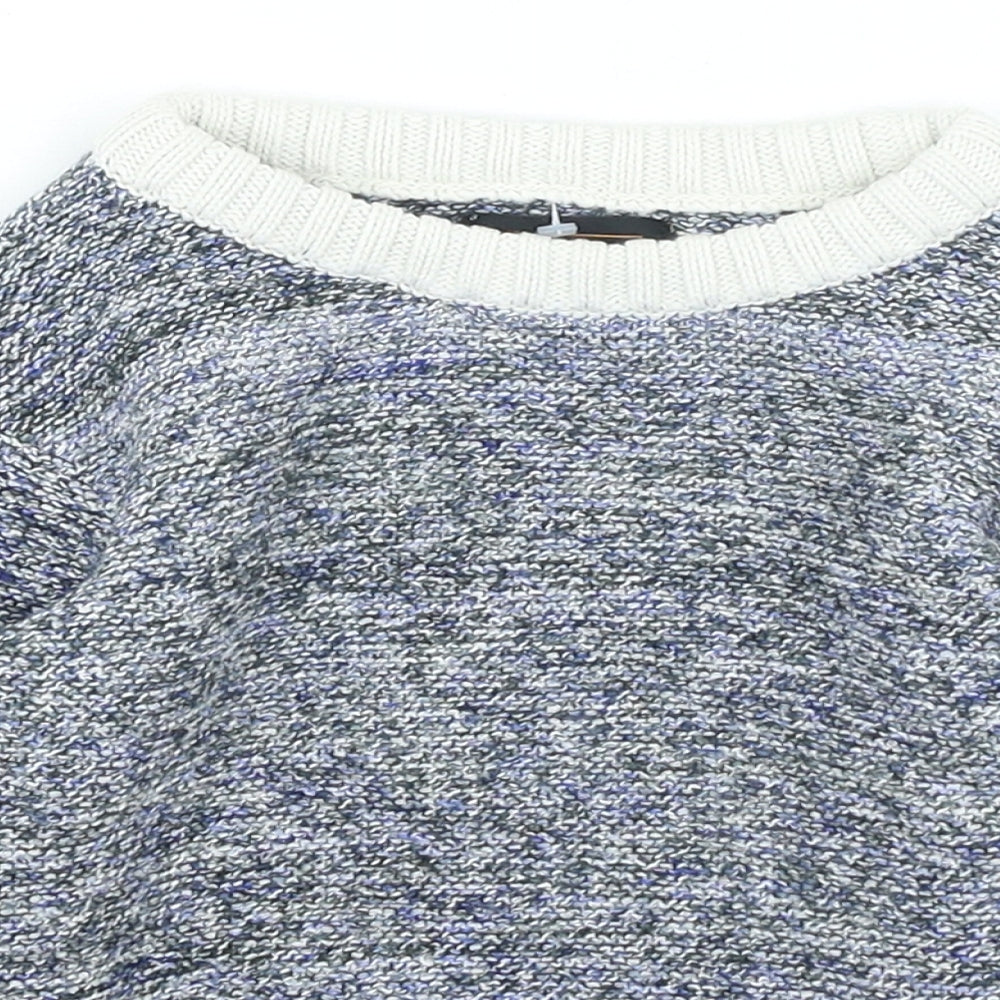 NEXT Boys Blue Round Neck Cotton Pullover Jumper Size 5 Years Pullover