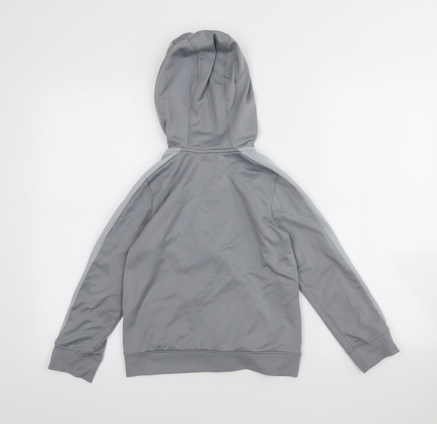 Under armour Boys Grey Polyester Full Zip Hoodie Size 8-9 Years Zip