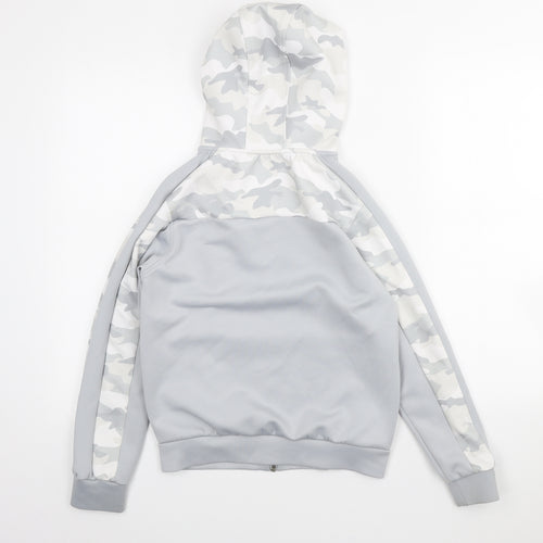 Kings Will Dream Boys Grey Camouflage Polyester Full Zip Hoodie Size 10 Years