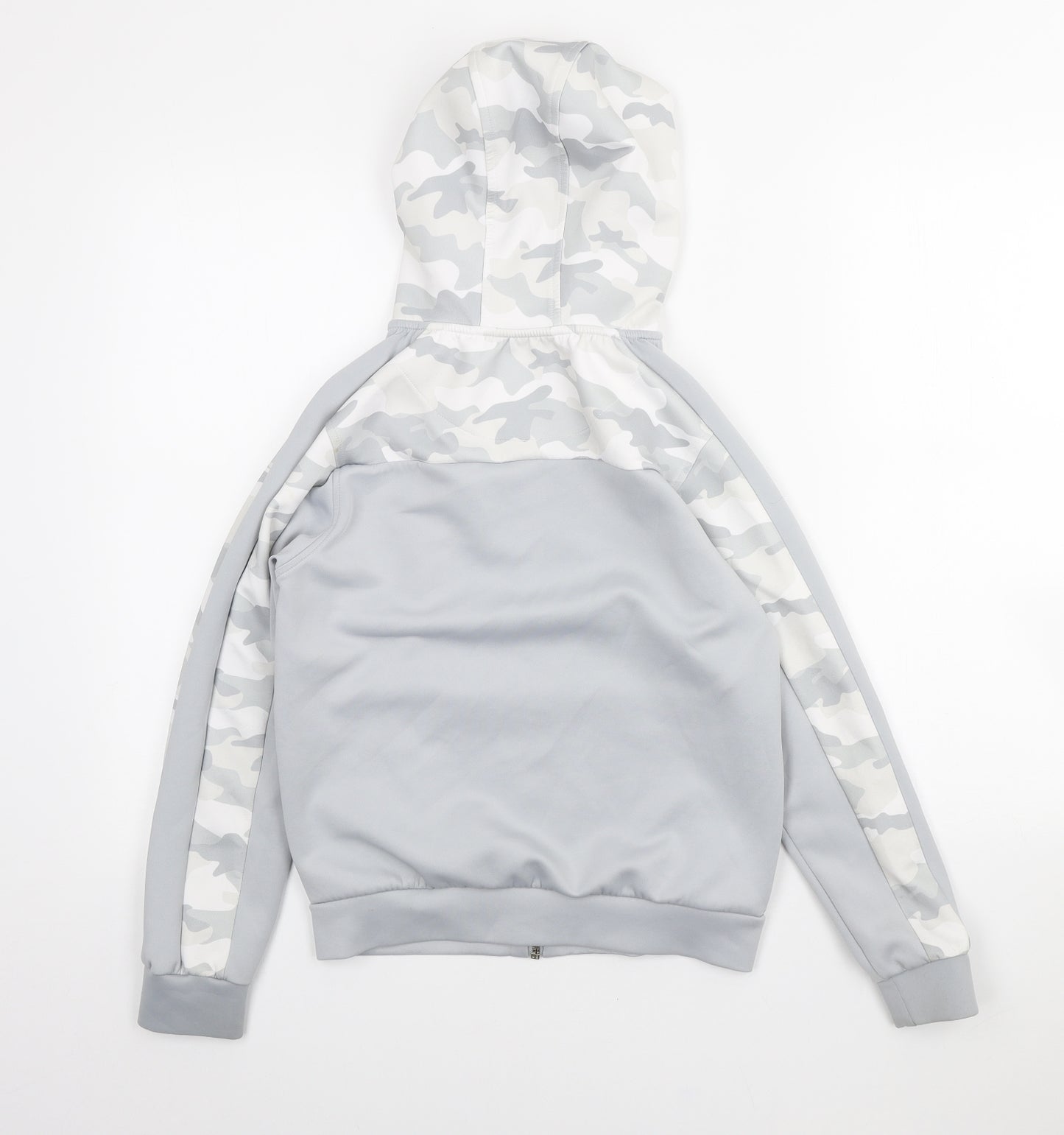 Kings Will Dream Boys Grey Camouflage Polyester Full Zip Hoodie Size 10 Years