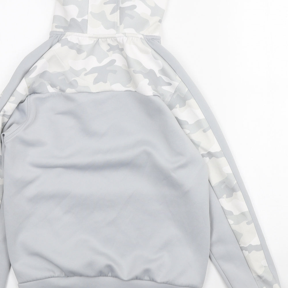 Kings Will Dream Boys Grey Camouflage Polyester Full Zip Hoodie Size 10 Years