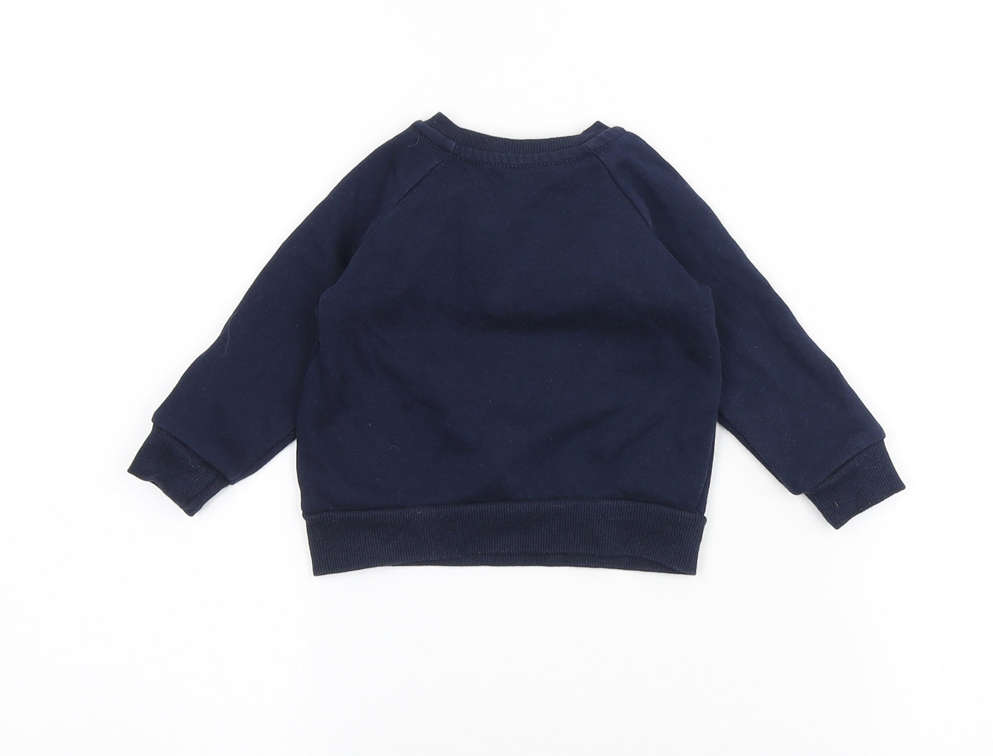 Primark Girls Blue Cotton Pullover Jumper Size 6-9 Months - I Love my mama