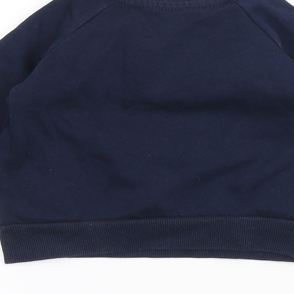 Primark Girls Blue Cotton Pullover Jumper Size 6-9 Months - I Love my mama