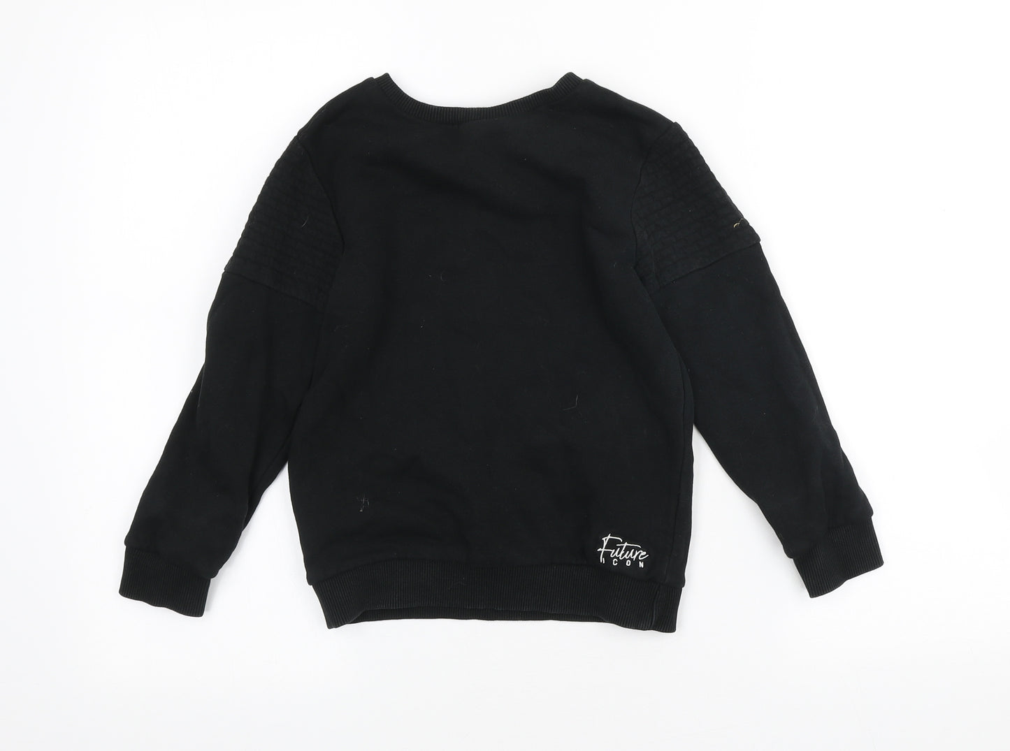 George Boys Black Cotton Pullover Sweatshirt Size 6-7 Years