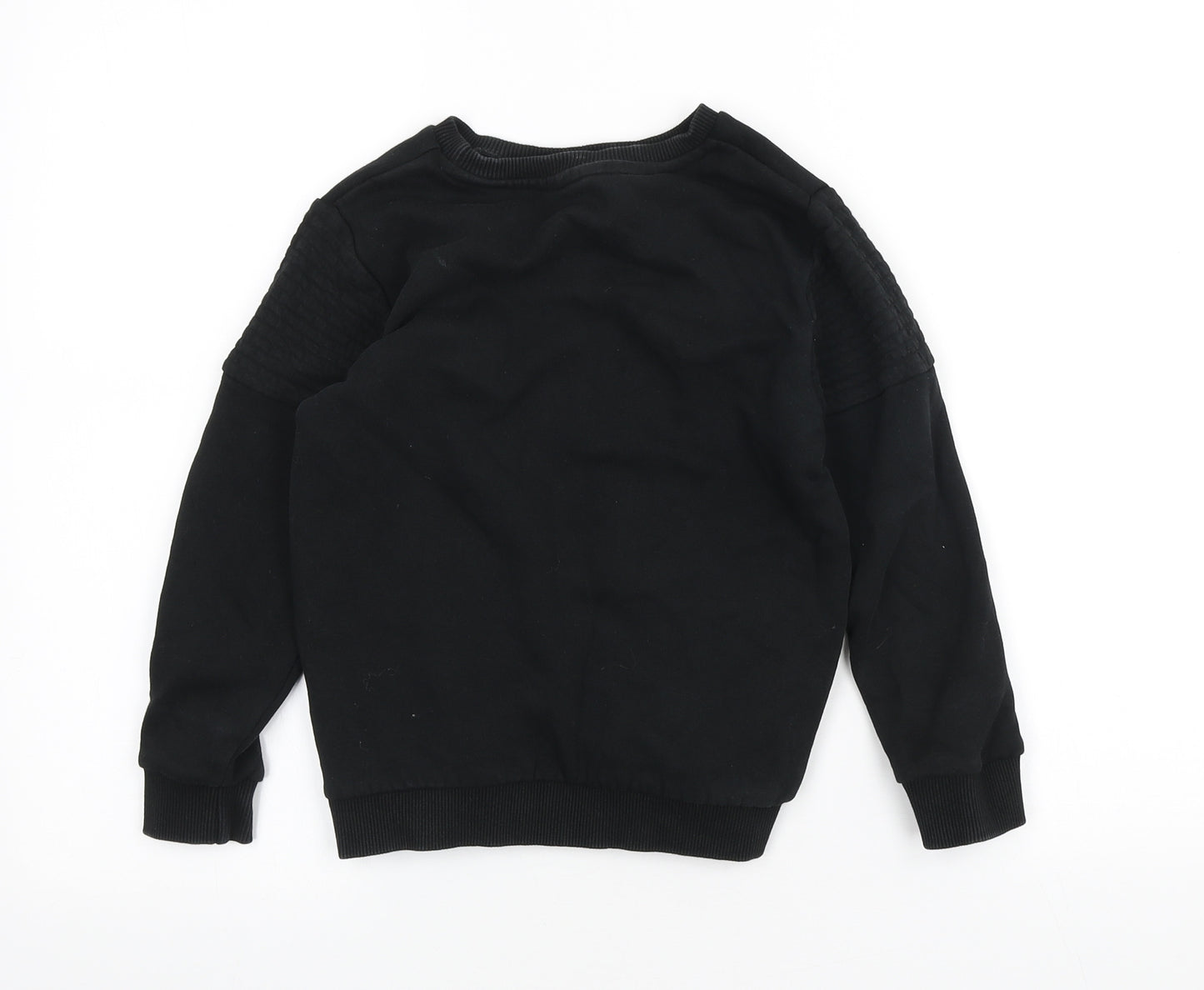 George Boys Black Cotton Pullover Sweatshirt Size 6-7 Years