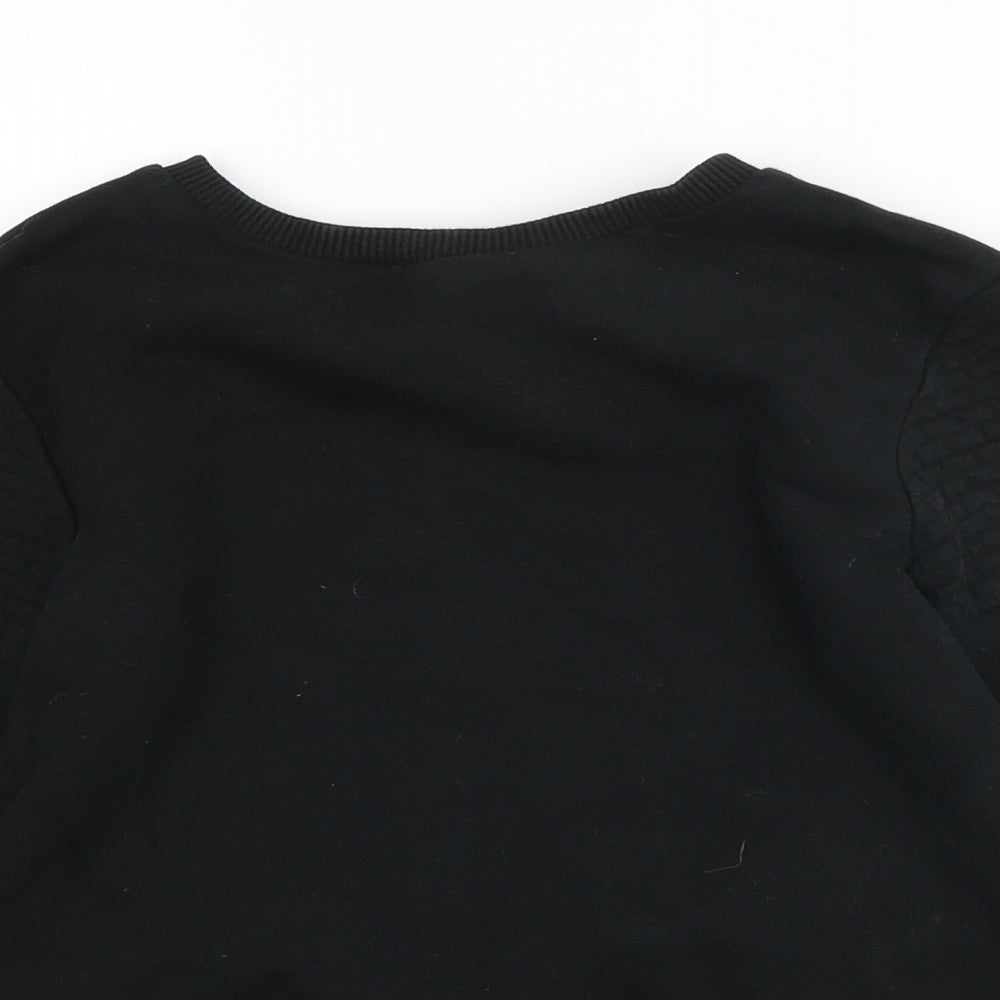 George Boys Black Cotton Pullover Sweatshirt Size 6-7 Years