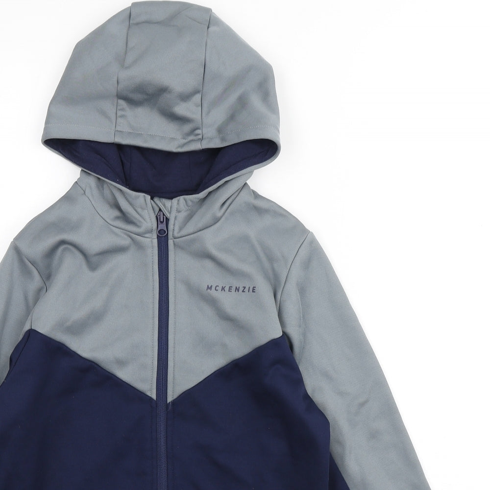 McKenzie Boys Multicoloured Colourblock Polyester Full Zip Hoodie Size 10 Years Zip