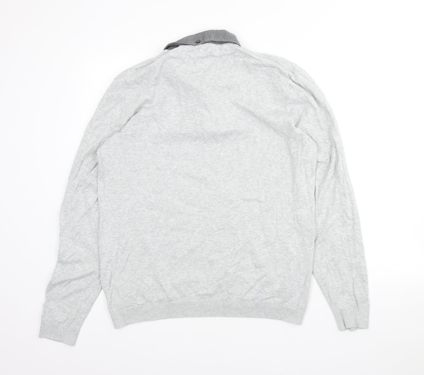 NEXT Mens Green Cotton Polo Size L Collared