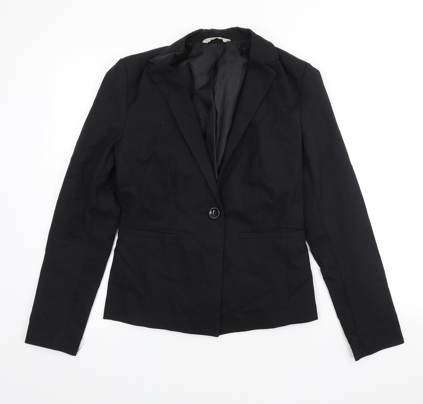 George Womens Black Cotton Jacket Blazer Size 10