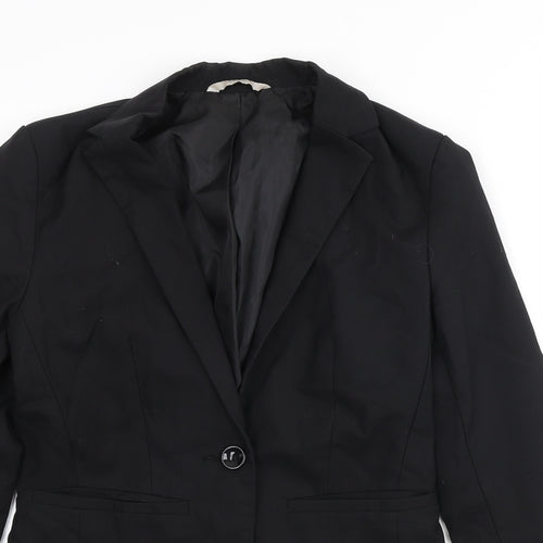 George Womens Black Cotton Jacket Blazer Size 10