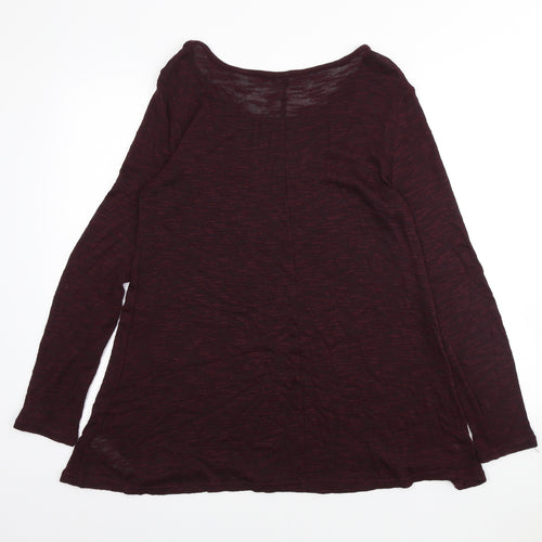 New Look Womens Red Scoop Neck Viscose Pullover Jumper Size 14