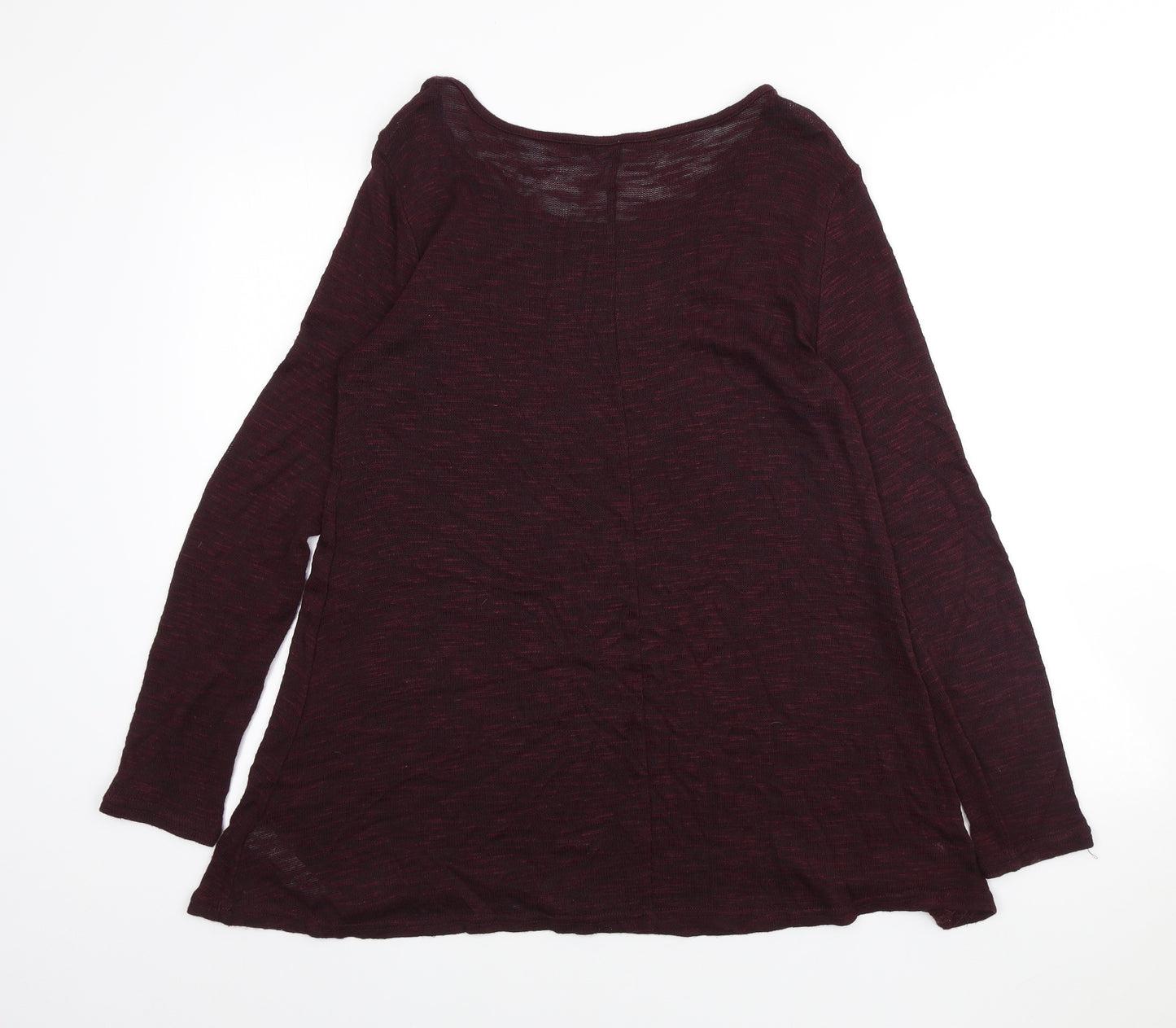 New Look Womens Red Scoop Neck Viscose Pullover Jumper Size 14