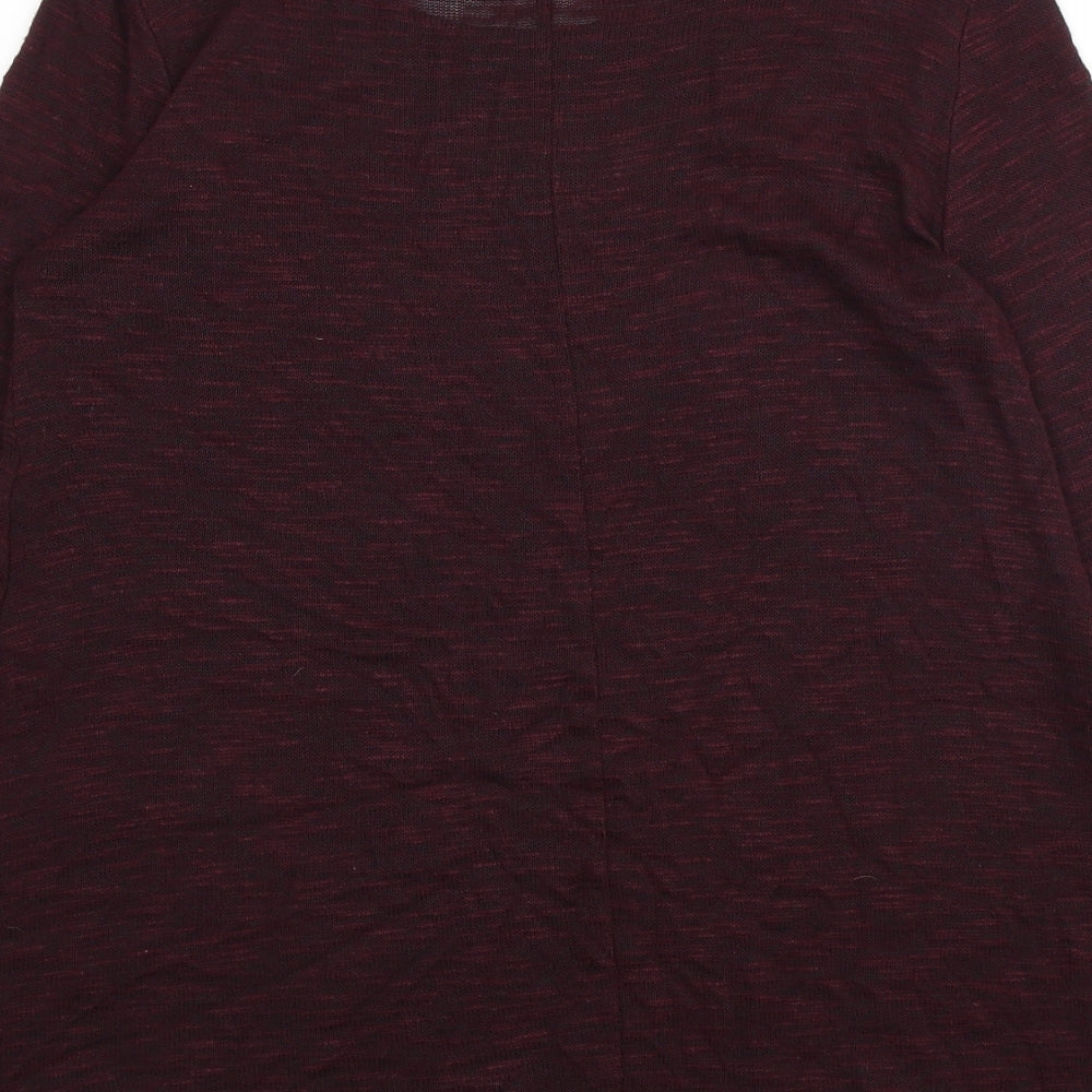 New Look Womens Red Scoop Neck Viscose Pullover Jumper Size 14