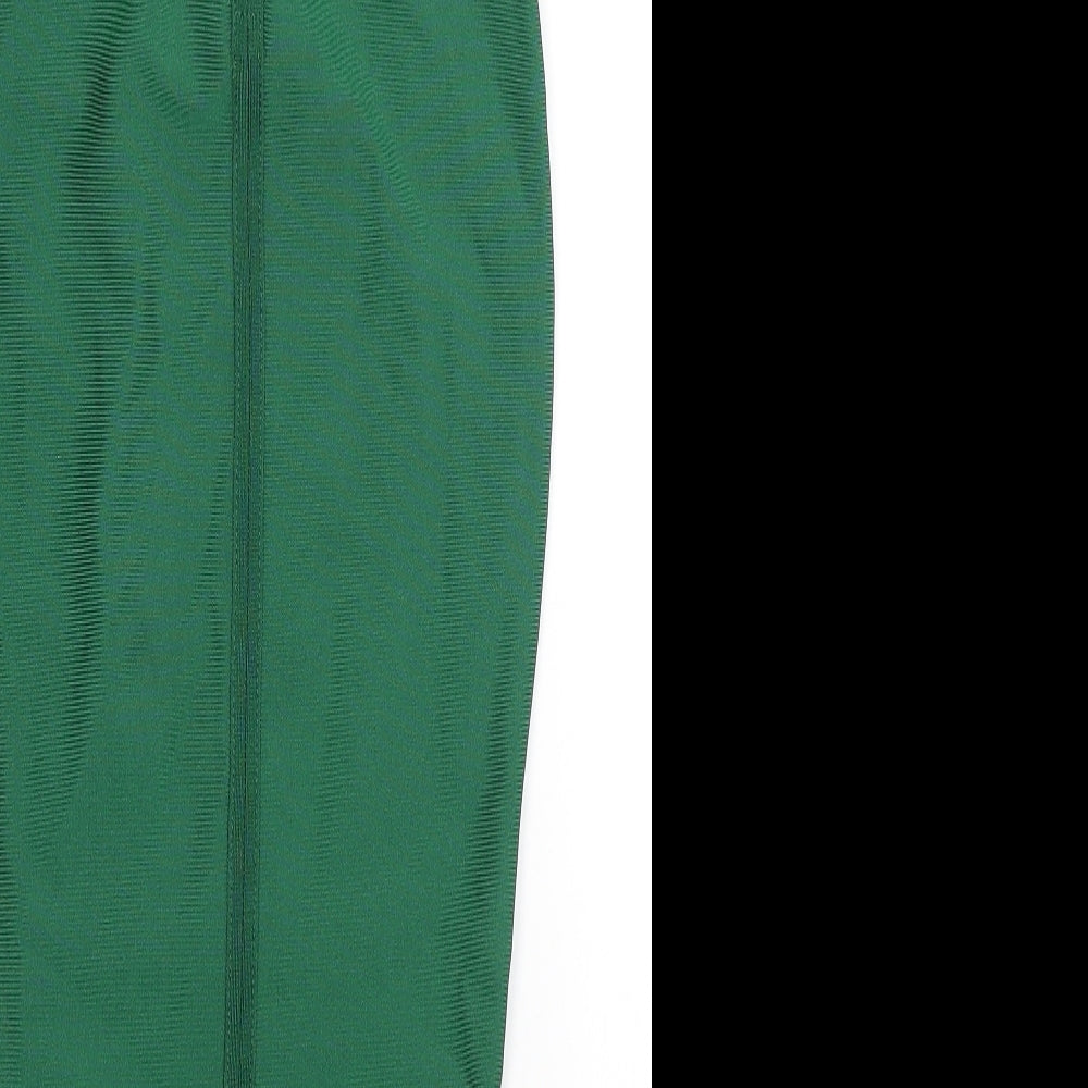 PRETTYLITTLETHING Womens Green Polyester Mermaid Size 8 Off the Shoulder Zip