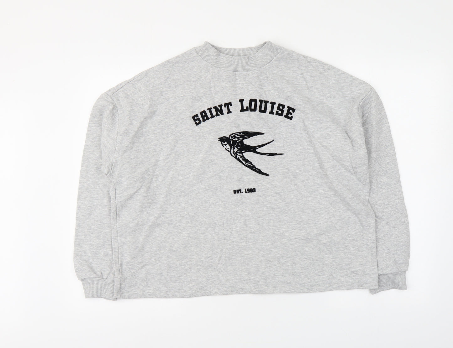 TU Womens Grey Cotton Pullover Sweatshirt Size 16 Pullover - Saint Louise