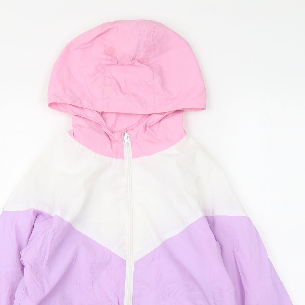 Dunnes Stores Girls Multicoloured Striped Jacket Size 10-11 Years Zip