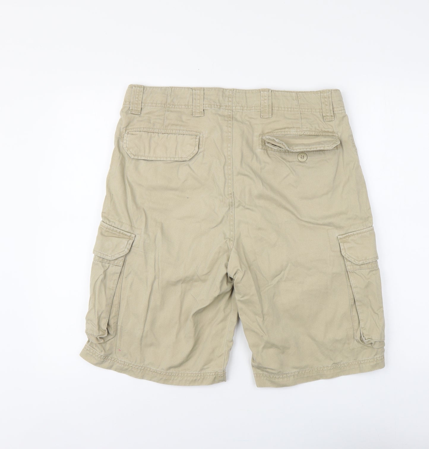 Cedar Wood State Mens Beige Cotton Bermuda Shorts Size XL L11 in Regular Button