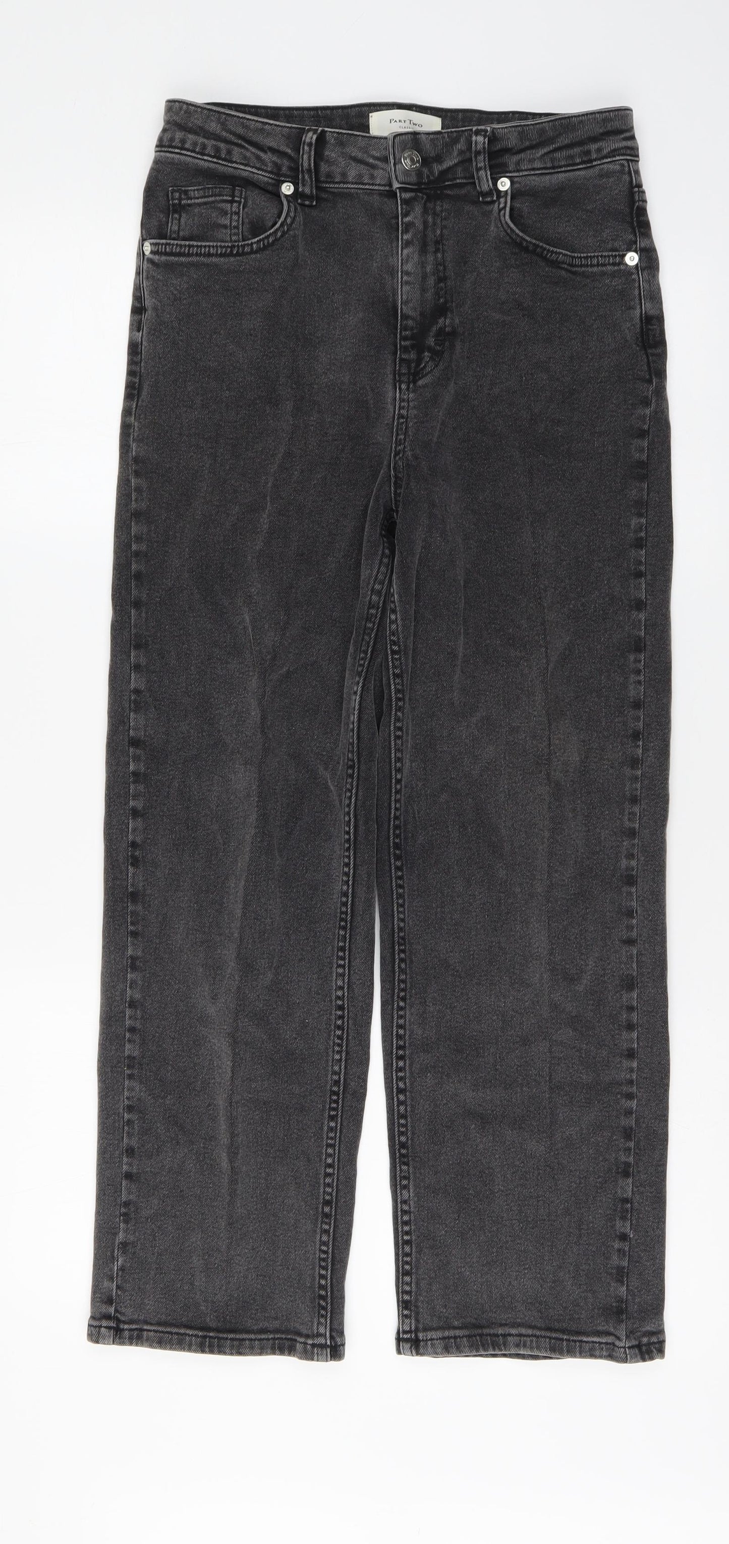 Part Two Womens Grey Cotton Boyfriend Jeans Size 27 in L26 in Regular Button