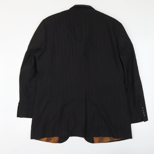 Remus Umo Mens Brown Striped Cotton 3 Piece Suit Jacket Size S