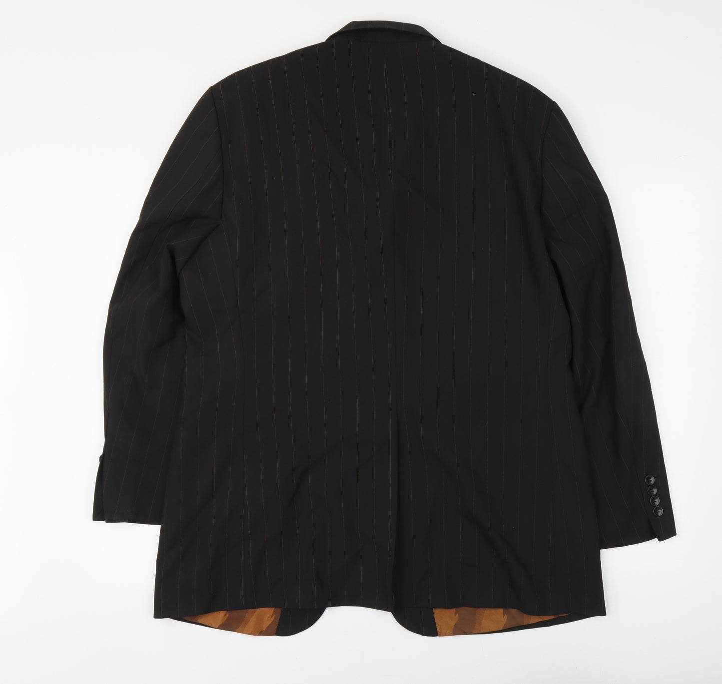 Remus Umo Mens Brown Striped Cotton 3 Piece Suit Jacket Size S