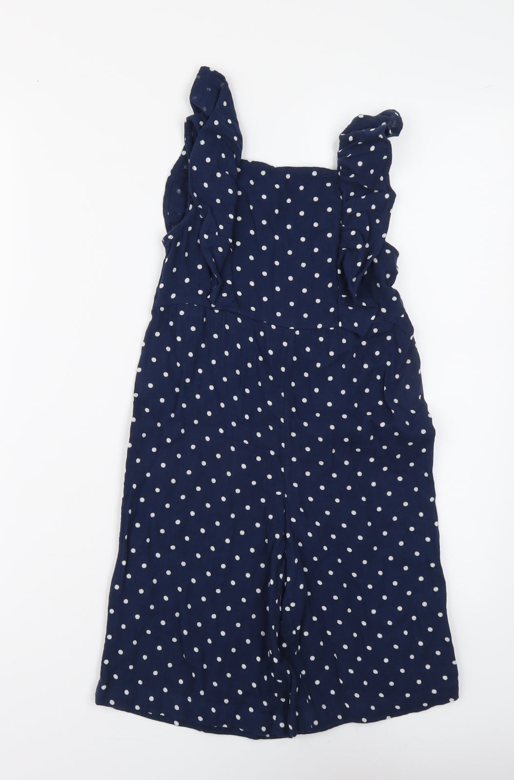 F&F Girls Blue Polka Dot Cotton Jumpsuit One-Piece Size 3XL Pullover