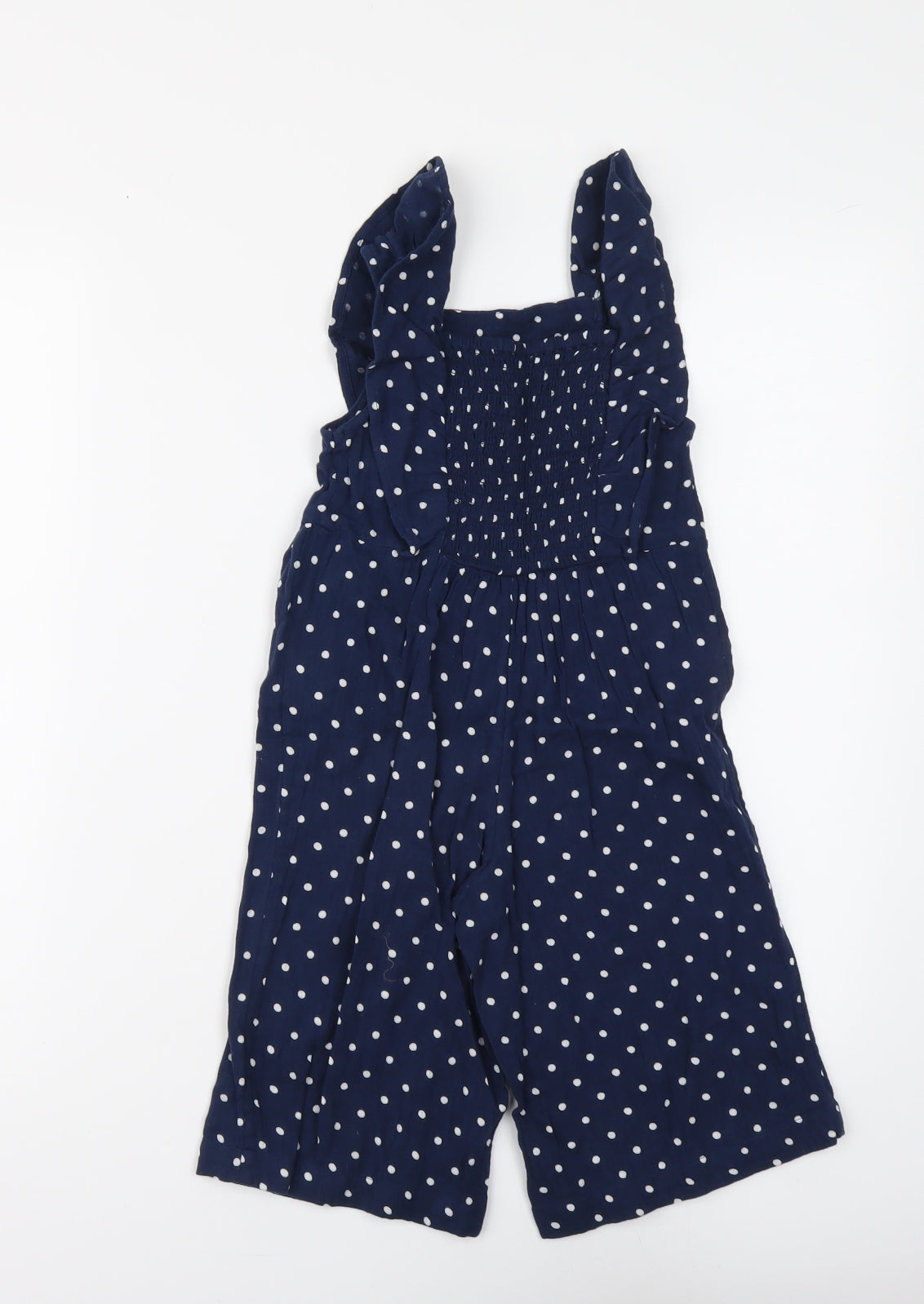 F&F Girls Blue Polka Dot Cotton Jumpsuit One-Piece Size 3XL Pullover