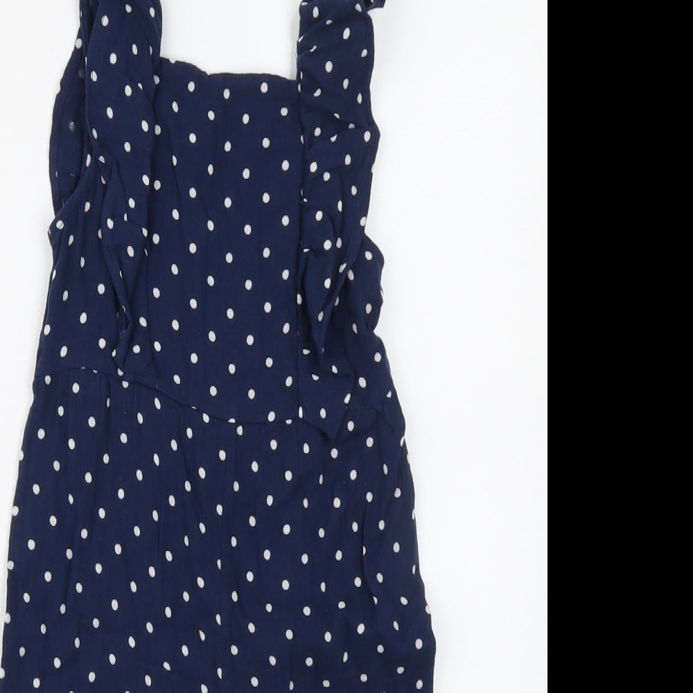 F&F Girls Blue Polka Dot Cotton Jumpsuit One-Piece Size 3XL Pullover