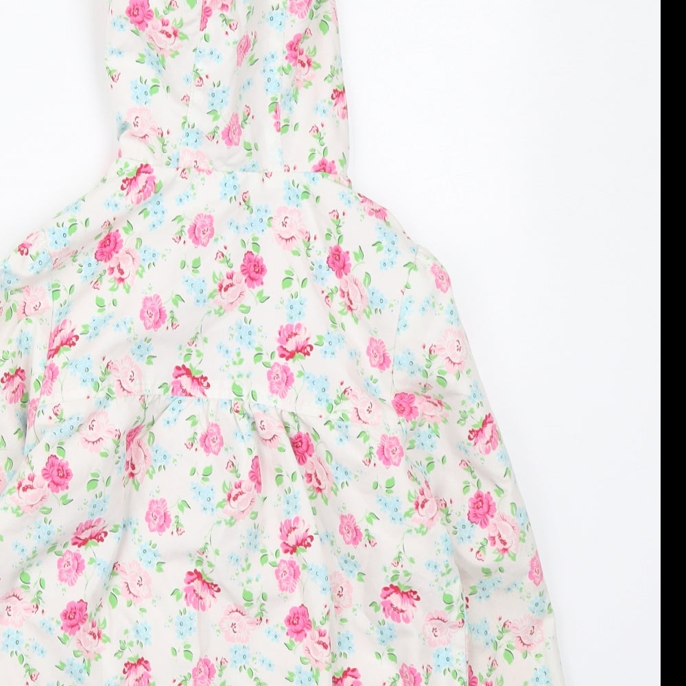 TU Girls White Floral Jacket Size 3-4 Years Zip