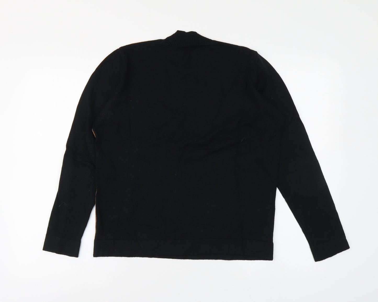 Barbara Lebek Womens Multicoloured High Neck Acrylic Pullover Jumper Size S