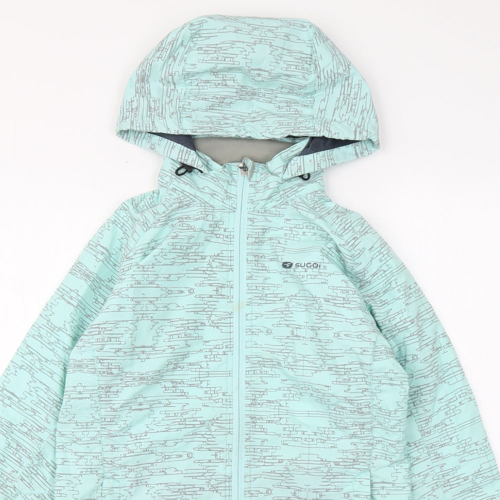 SUGOI Womens Green Geometric Jacket Size XS Zip
