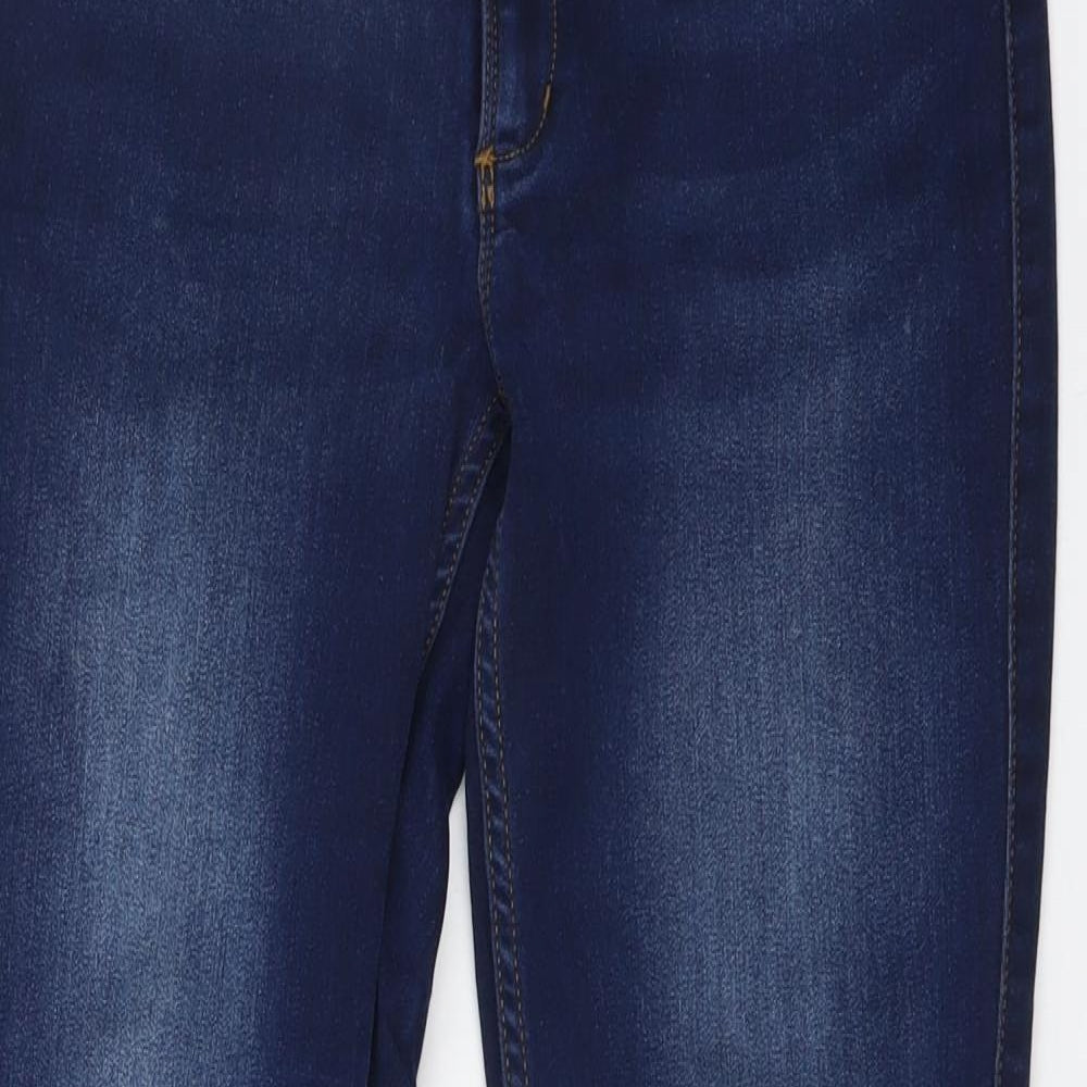 Only Womens Blue Cotton Straight Jeans Size M L28 in Regular Button