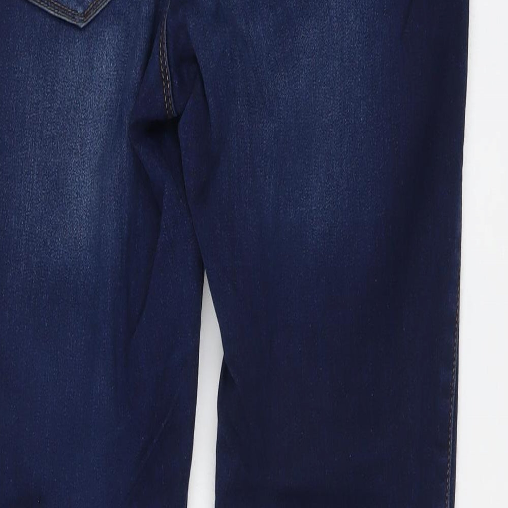 Only Womens Blue Cotton Straight Jeans Size M L28 in Regular Button