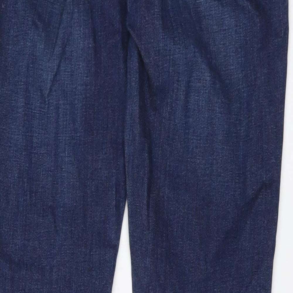 Lipsy Womens Blue Cotton Skinny Jeans Size 10 L26 in Regular Button