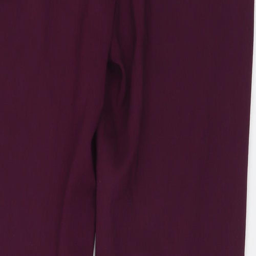NEXT Womens Purple Polyester Chino Trousers Size 8 L27 in Regular Button