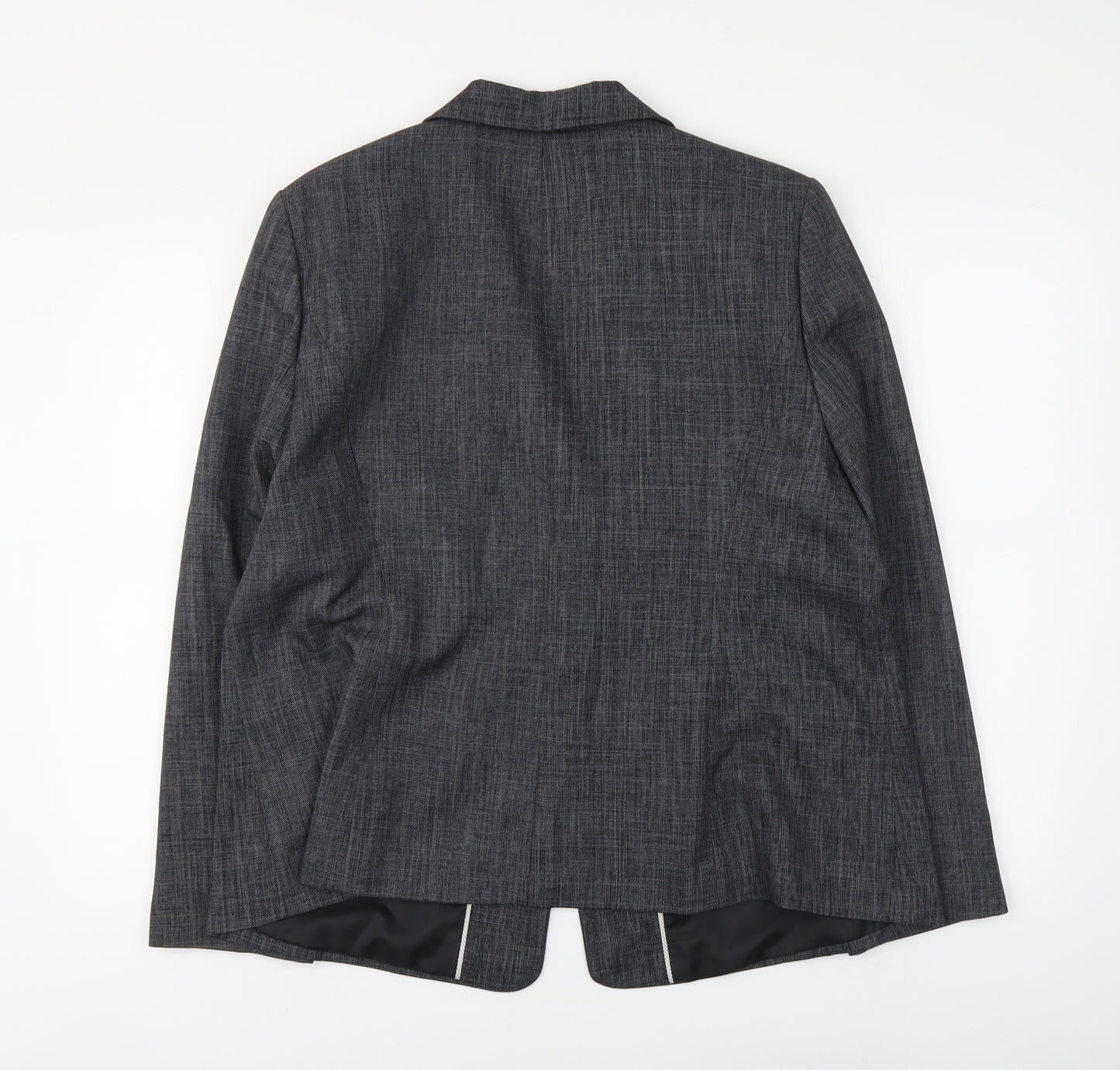 Papaya Womens Grey Polyester Jacket Suit Jacket Size 20