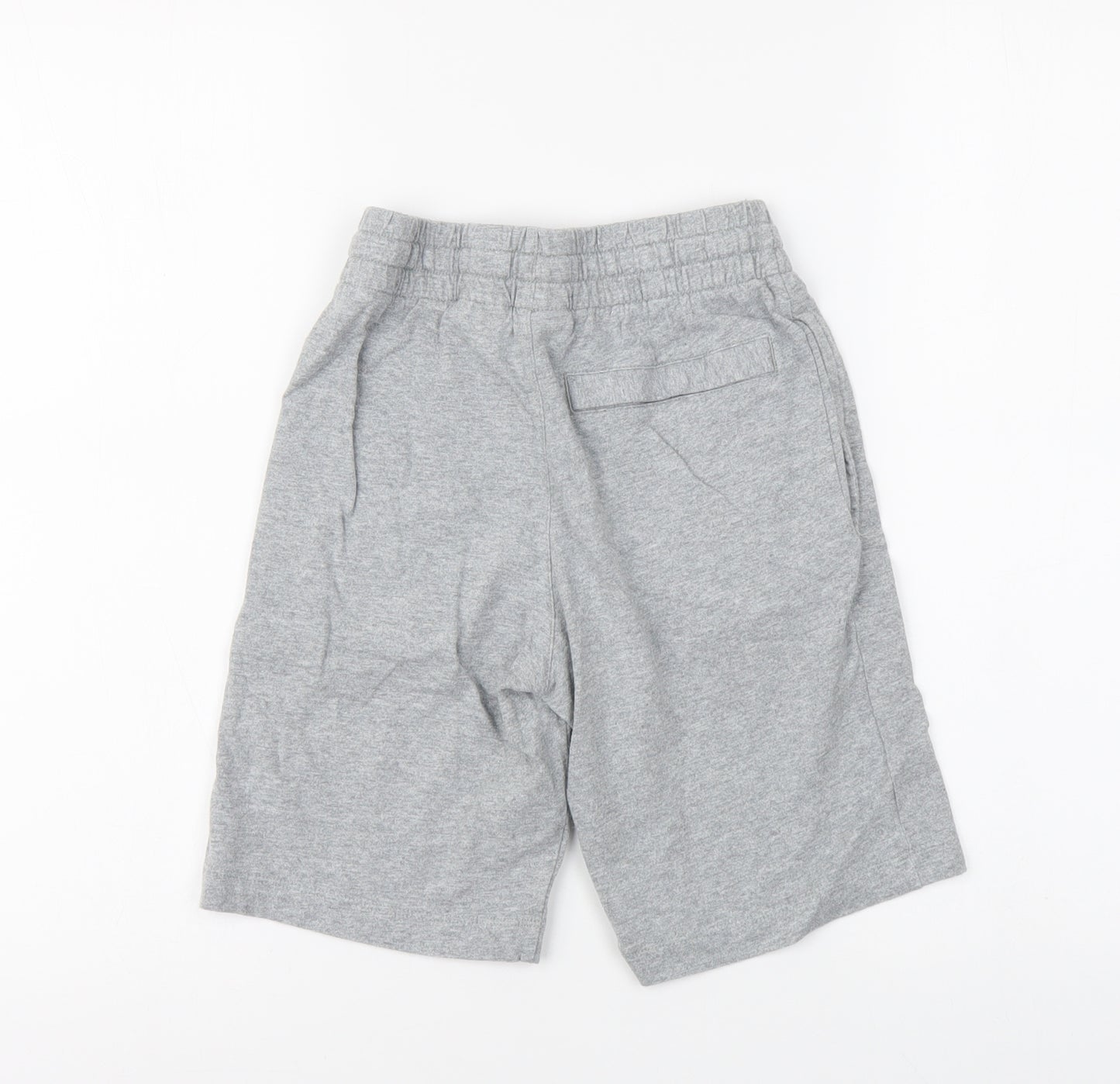 Nike Boys Grey Cotton Sweat Shorts Size 8-9 Years Regular Drawstring
