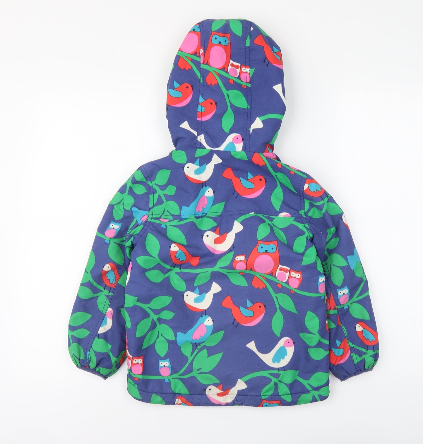 Mini Boden Girls Blue Geometric Jacket Size 5-6 Years Zip