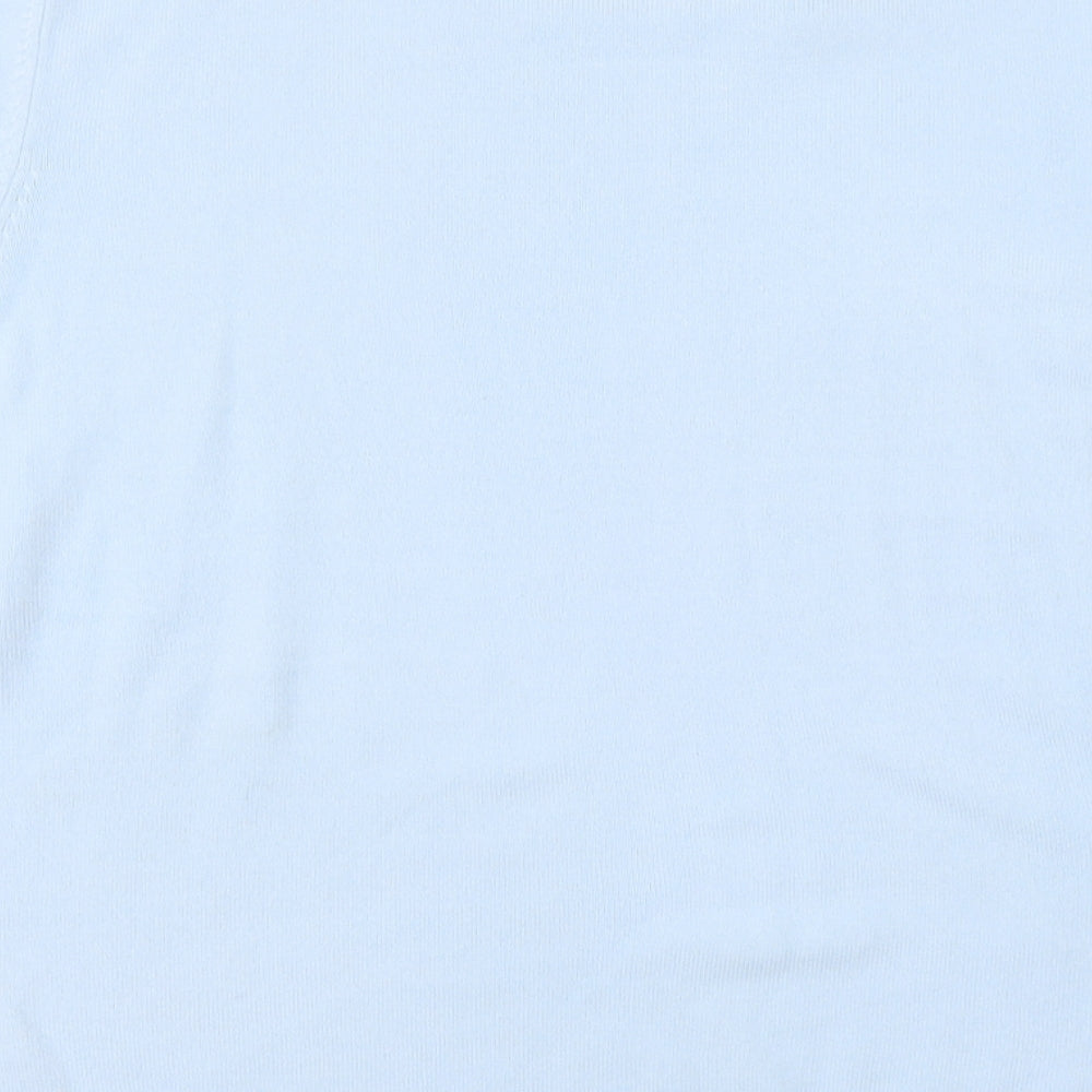 Marks and Spencer Womens Blue Acrylic Basic T-Shirt Size 22 Round Neck