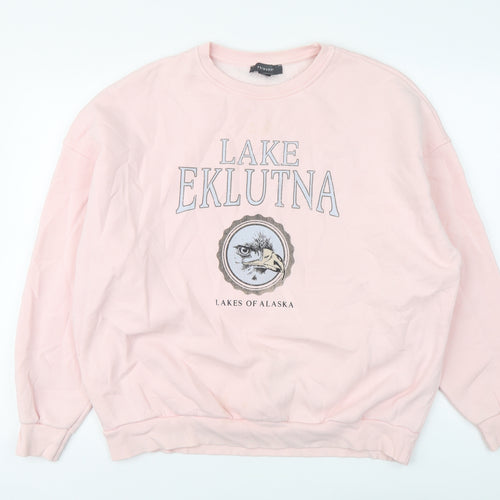 Primark Womens Pink Cotton Pullover Hoodie Size S Pullover - Lake Eklutna