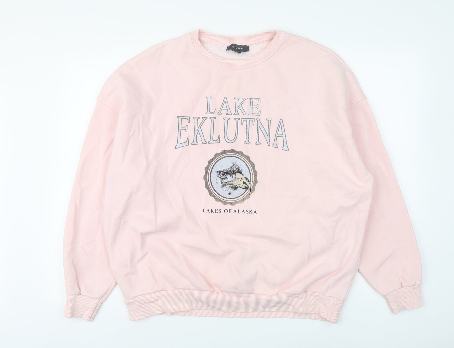 Primark Womens Pink Cotton Pullover Hoodie Size S Pullover - Lake Eklutna