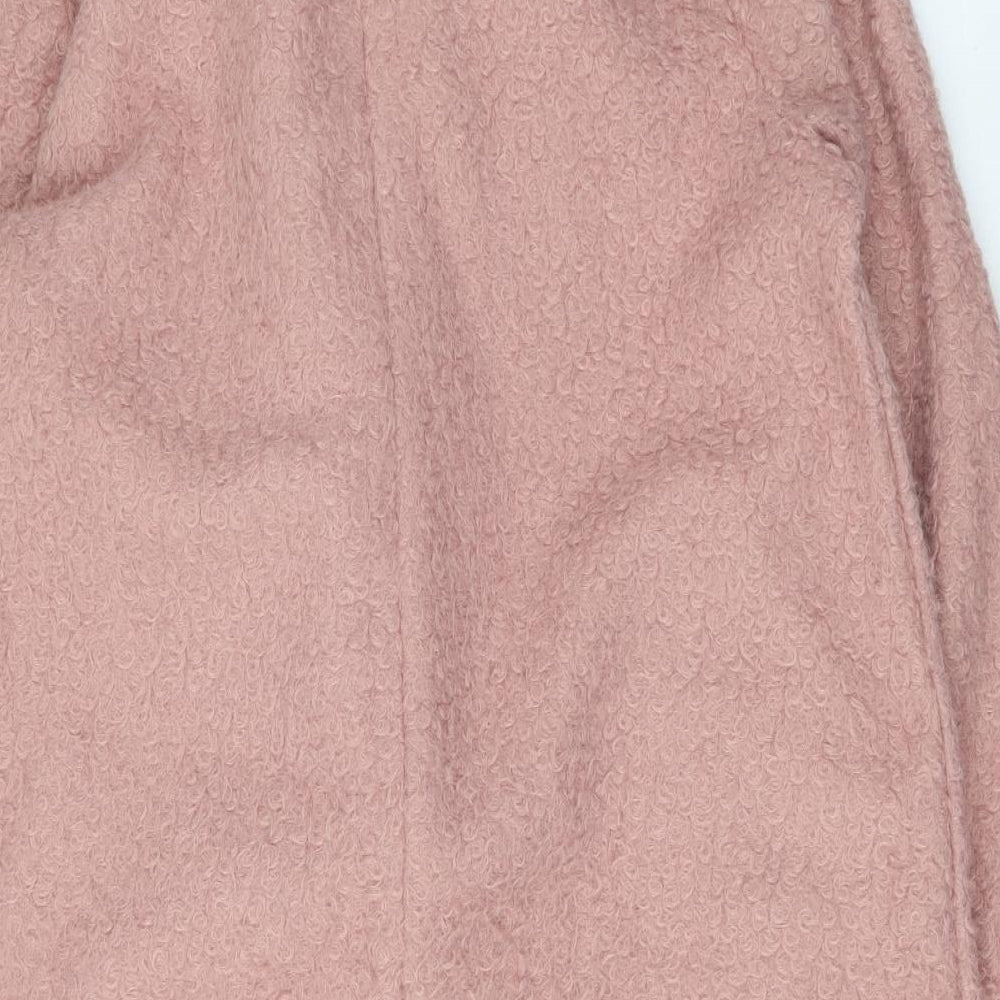 Dunnes Stores Womens Pink Overcoat Coat Size M Button