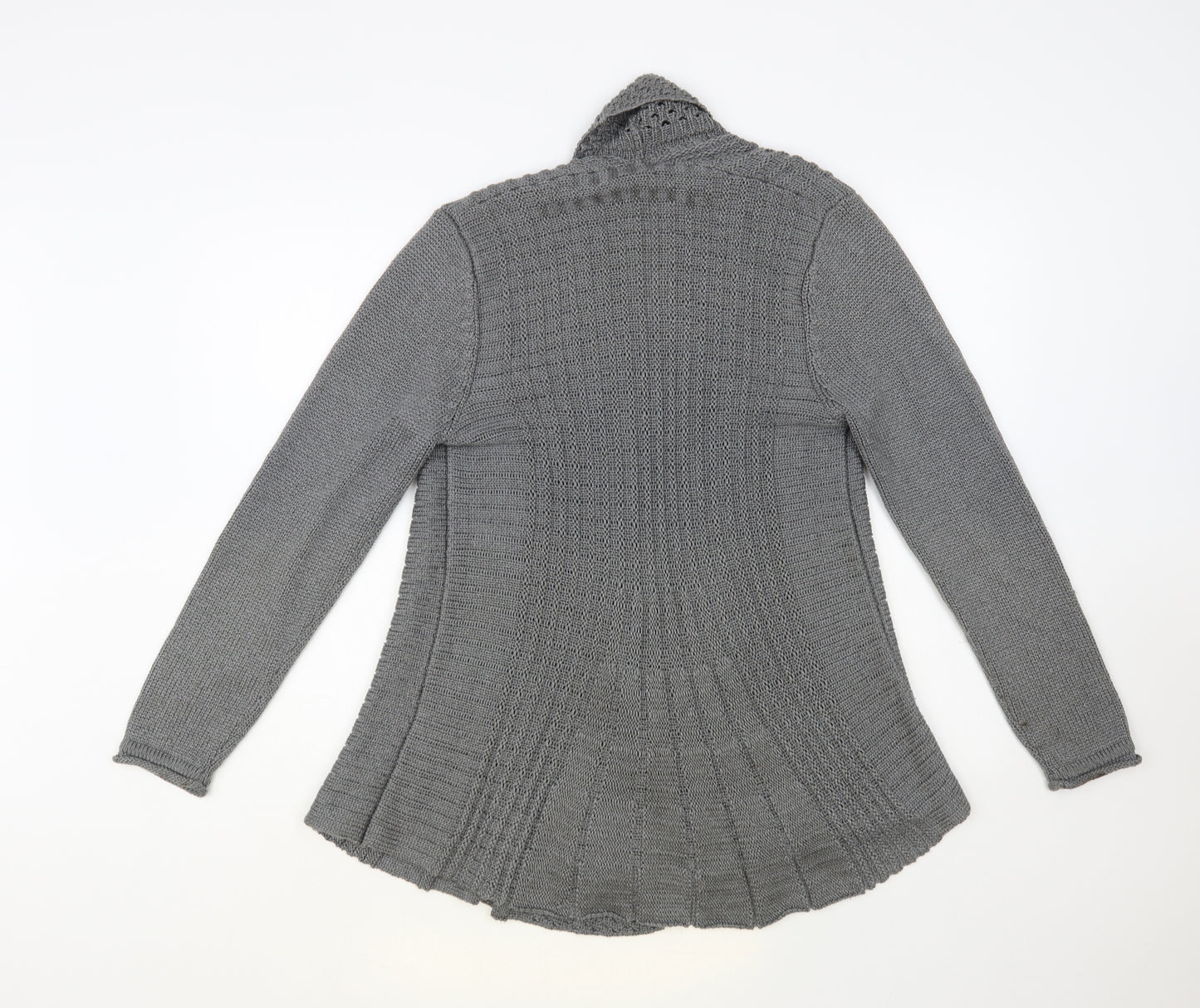 Gerry Weber Womens Grey Collared Acrylic Cardigan Jumper Size 12