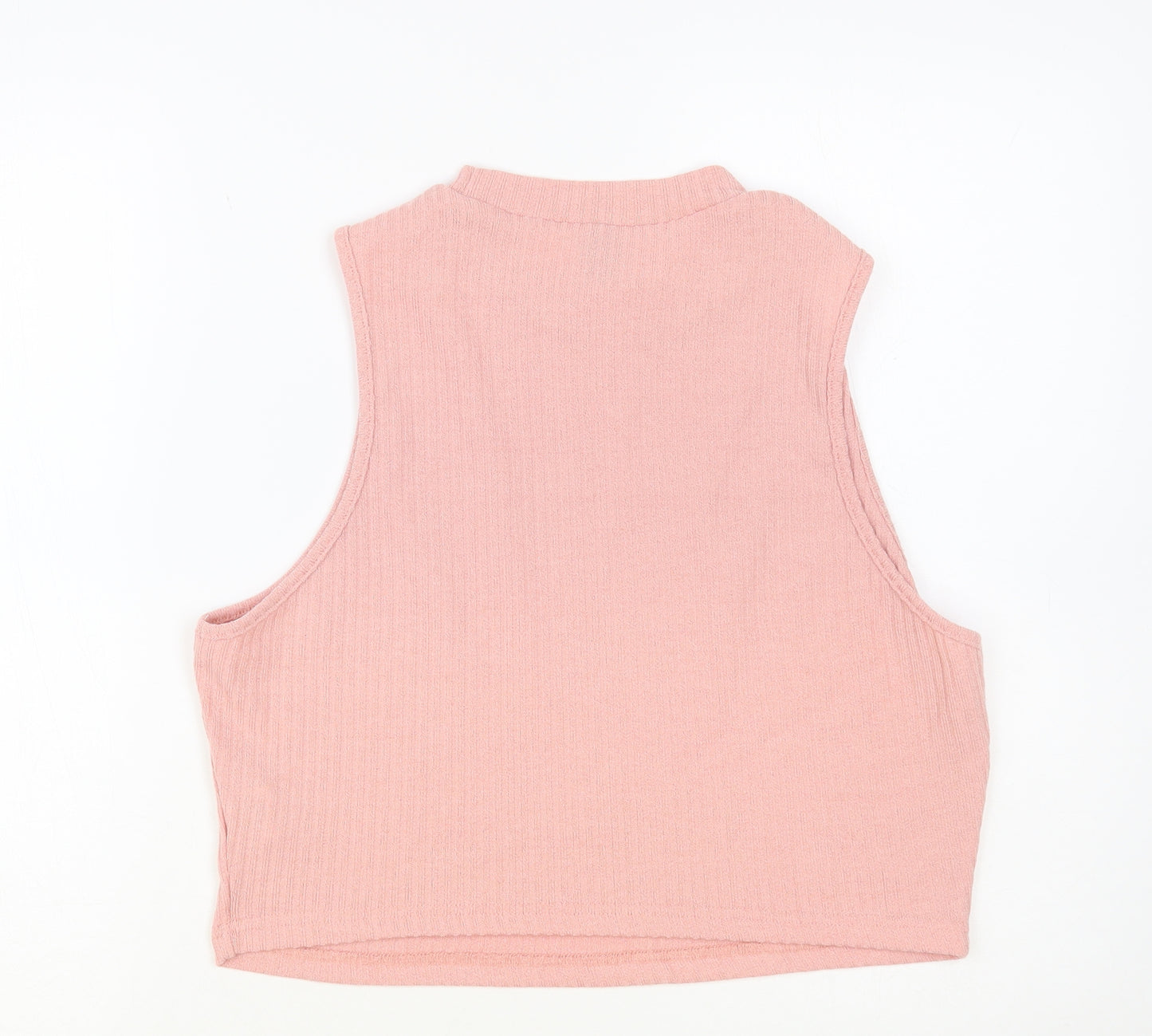 SheIn Womens Pink Polyester Cropped Tank Size XL Crew Neck
